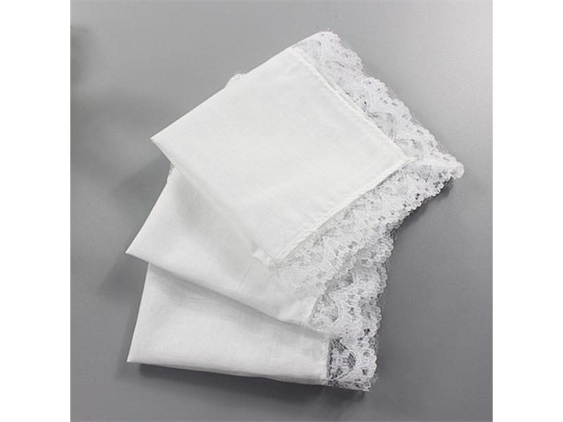 Pure White Handkerchiefs For Men And Women Cotton Pocket Square Wedding Plain Carousel 2