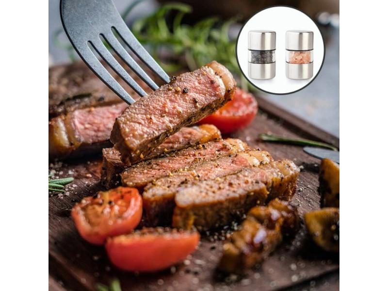 Stainless Steel Portable Mini Grinder For Herbs Pepper Spices Rose Salt Carousel 1