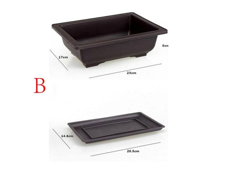 1pc Minimalist Imitation Purple Clay Flowerpot Succulent Bonsai Pot Plastic Carousel 1