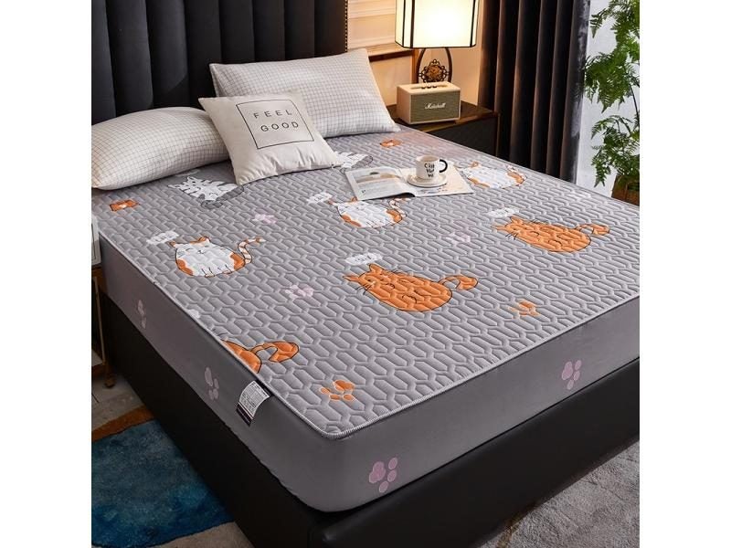 ?? ?? Waterproof Bed Cover Stretch Breathable Mattress Cover Queen Size Carousel 1