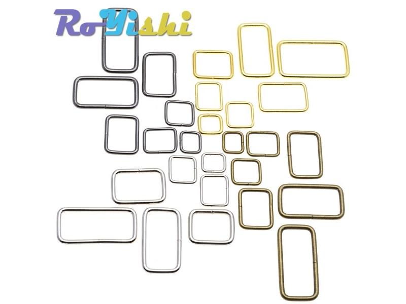 10pcs/pack Metal Wire Formed Rectangle Ring Loops For Webbing 10 12 15 20 25 32 Carousel 1