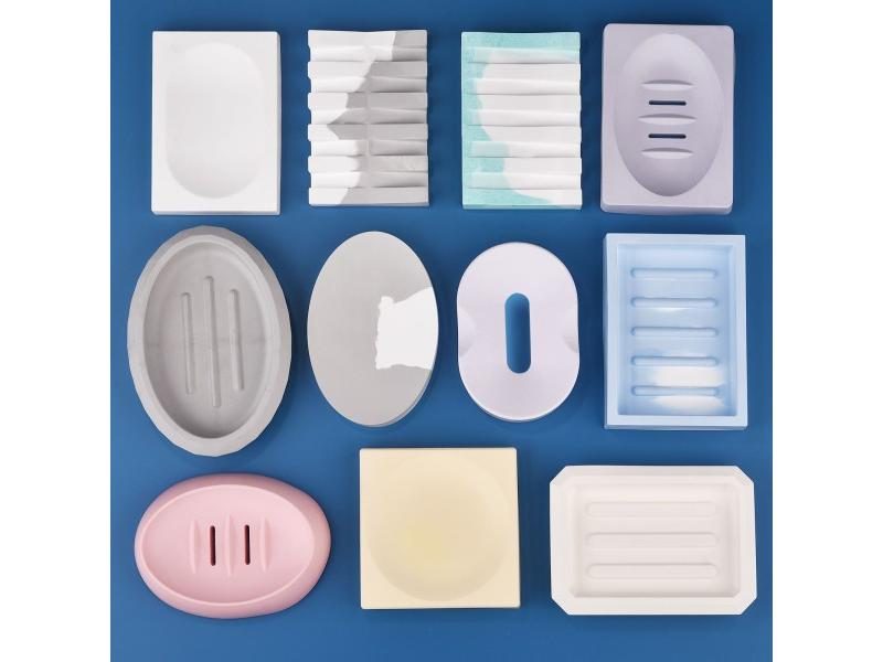 DIY Handmade Soap Holder Storage Box Mold Epoxy Resin Mold Soap Dish Leaking Carousel 2