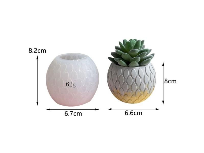Succulent Flowerpot Gypsum Silicone Mold Desktop Storage Tank Plaster Cement Carousel 1