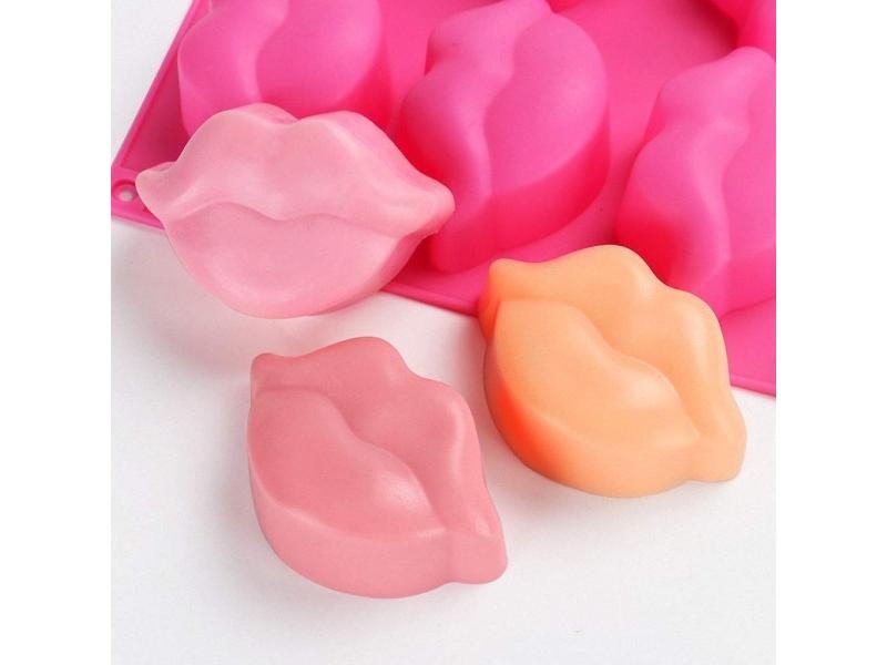 3D Hot Lip Silicone Candle Mold Sexy Red Lips Soap Resin Mould Handmade Carousel 1