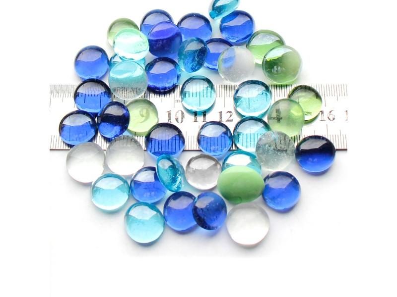 100g Mix Color Glass Mosaic Tiles Stones Round Cabochons For DIY Mosaic Home Carousel 1
