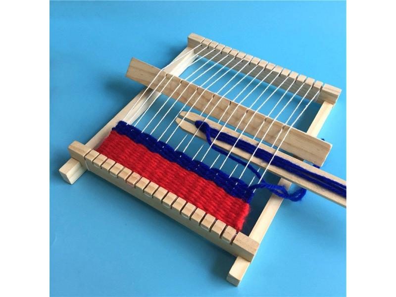 DIY Traditional Wooden Weaving Loom Craft Yarn Hand Knitting Machine Kids Carousel 1