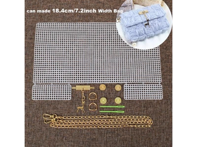 6Pcs/set Auxiliary Weaving Plastic Mesh Kit DIY Bag Accessories Weaving Helper Carousel 2