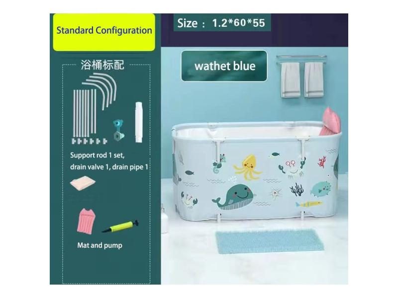 Portable Folding Bathtub For Adult Children Swimming Pool Large Plastic Bathtub Carousel 1