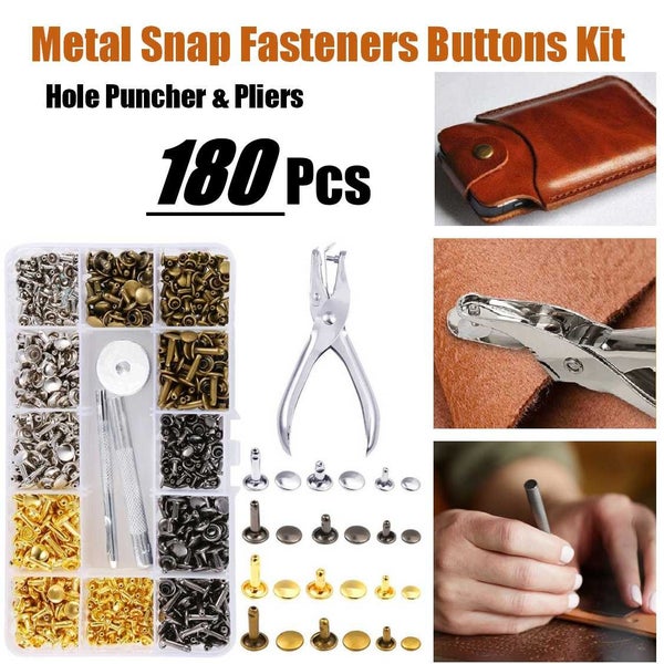 Leather Craft Tools Snap Fasteners Buttons Hole Punch *Local STOCK NOW* Carousel 1
