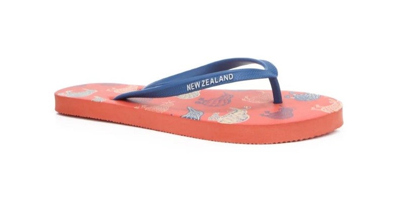 Kiwi Sketch Jandals (TANGERINE) UK7.5 Carousel 2