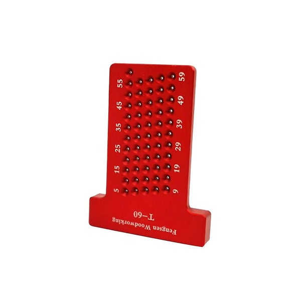 Woodworking-60mm T-type Ruler Hole Scribing Gauge Aluminum Crossed Feet Carousel 5