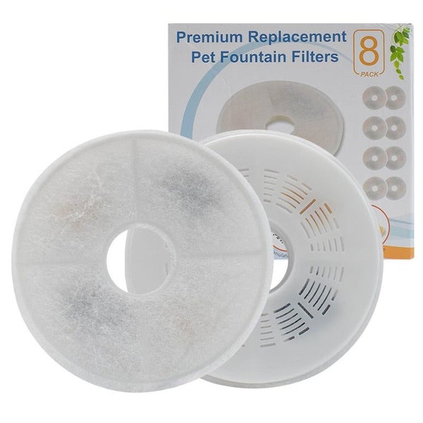 8PCS Activated Carbon Filter For Catit Automatic 15cm Pet Drinking Founta CHK177 Carousel 1