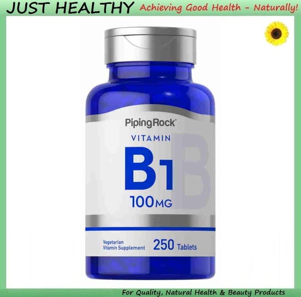 VITAMIN B-1 THIAMIN - 250 VEGE TABS - 100 mg Carousel 1