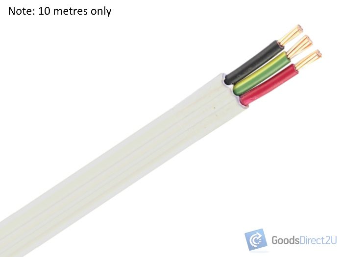 Electrical Cable - Flat TPS - 6.0mm2 + E, 3 Core - X 10 Meters Carousel 1