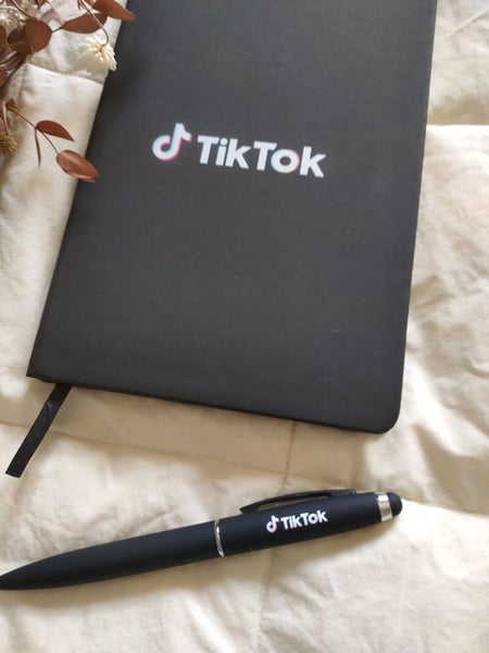 Tik Tok merch, lined journal and logo pen Carousel 2