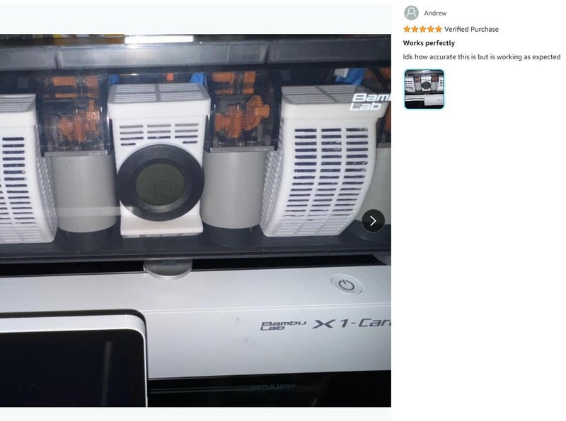 Digital Humidity Meter Thermometer Clock *Local Buy* Carousel 2