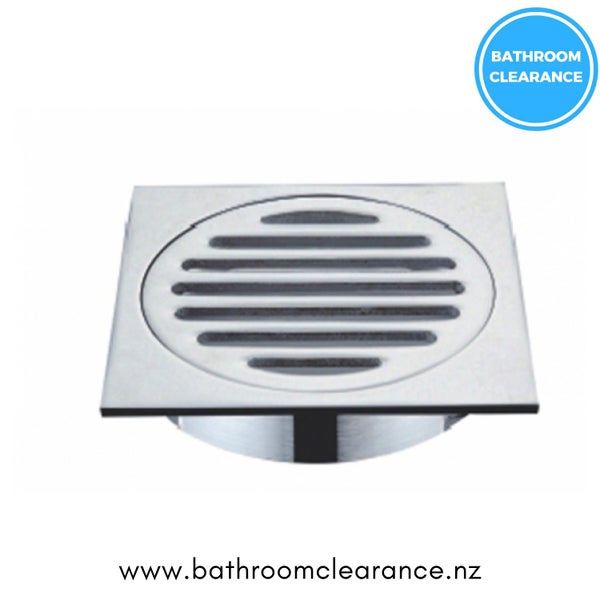 TILE FLOOR WASTE 85X85MM CHROME [BATHROOM CLEARANCE] Carousel 1