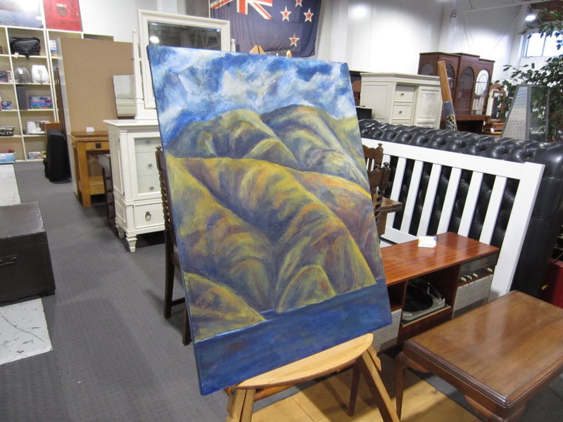 Marie Greeks "Hill and Water" Acrylic on Board Carousel 2
