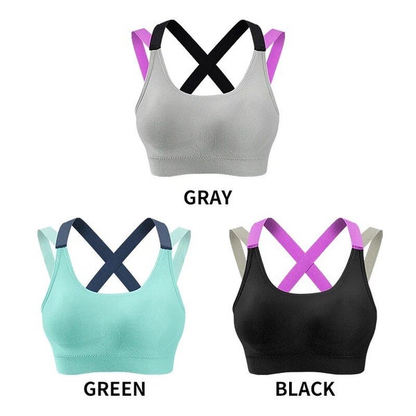 Women Seamless Bra Camisole Tanks Underwear Crop Top L XL Black Green Carousel 2