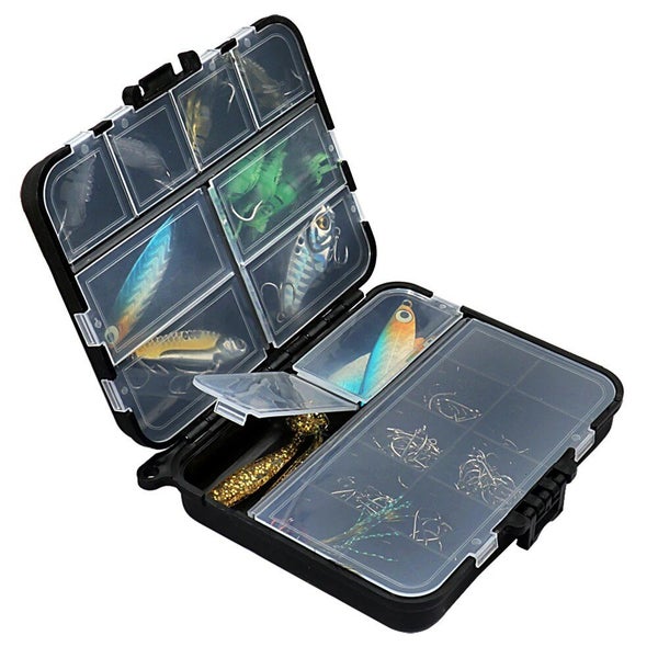 Composable Space Plastic Fishing Tackle Box 2 Layers 12 Individual Carousel 5