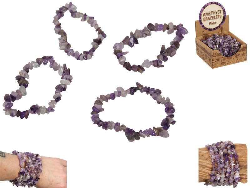 Amethyst Peace Gem Bracelets Pack of 25 Carousel 1