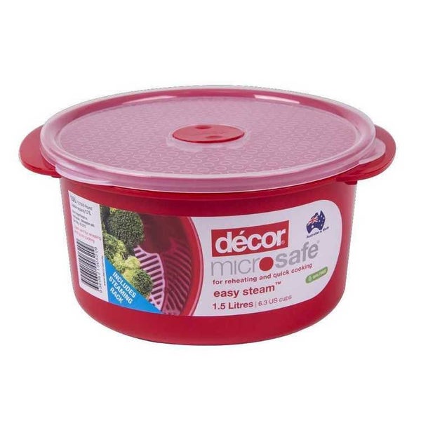 Decor(R) Microsafe(TM) Microwave Steamer - 1.5L (Red) Carousel 1