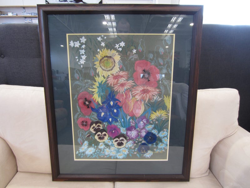 Sally Maguire - Framed Original Chalk Painting, 1995 Carousel 1