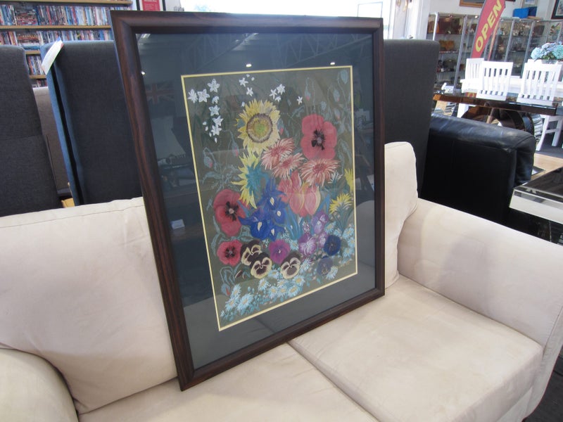 Sally Maguire - Framed Original Chalk Painting, 1995 Carousel 2