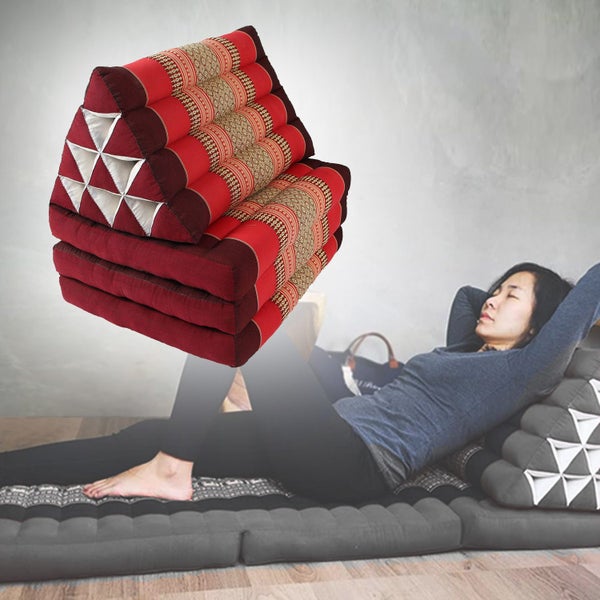 [MANGO TREES][Large] Thai Triangle Foldable Floor Mattress Daybed Red Carousel 2