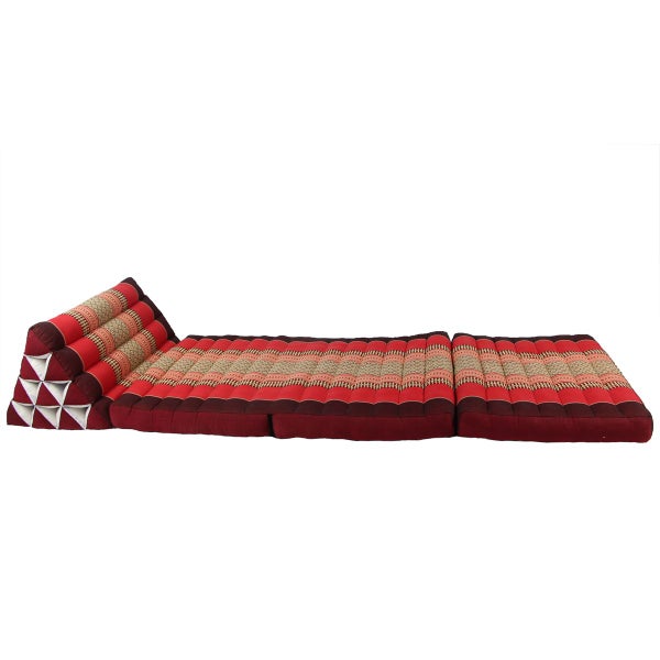 [MANGO TREES][Large] Thai Triangle Foldable Floor Mattress Daybed Red Carousel 9
