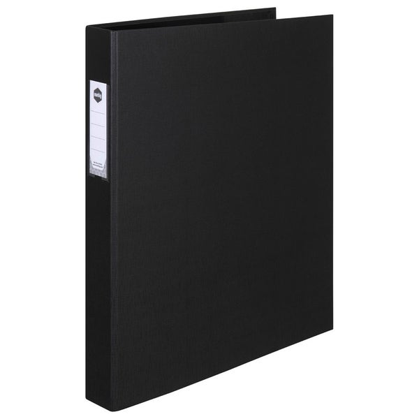 Marbig Deluxe 4 D-Ring 38mm A3 Binder Portrait File Document Organiser Black Carousel 4