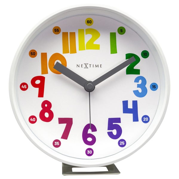 NeXtime Sophia Plastic 12.5x13cm Desk Bedside Alarm Clock Analogue w Night Light Carousel 1