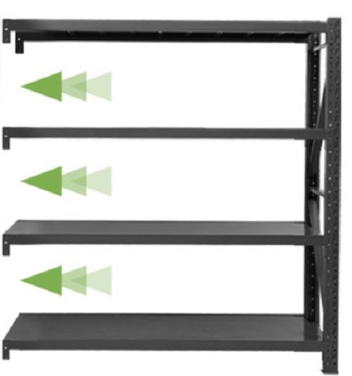 Additional Bay Shelving 2m x 0.6m x 2m Black *FREE DELIVERY WELLINGTON* Carousel 1