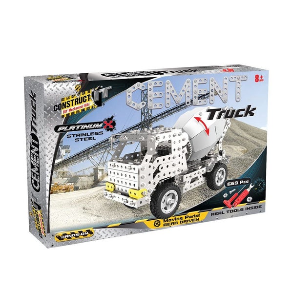 669pc Construct IT Platinum-X DIY Cement Truck Toy w Tools Build Kit Kids 8y+ Carousel 1