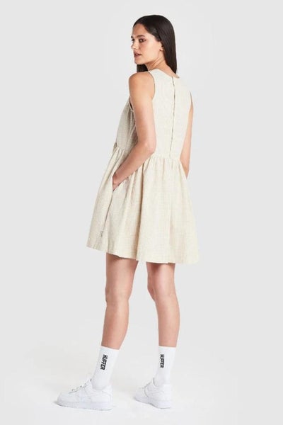 Huffer Mini Jay Dress - Chalk/Lunar Carousel 1