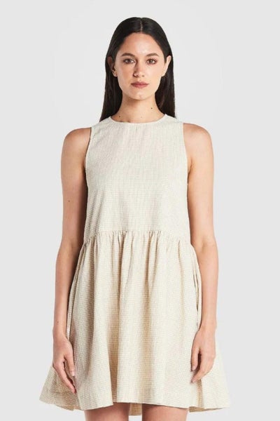 Huffer Mini Jay Dress - Chalk/Lunar Carousel 2