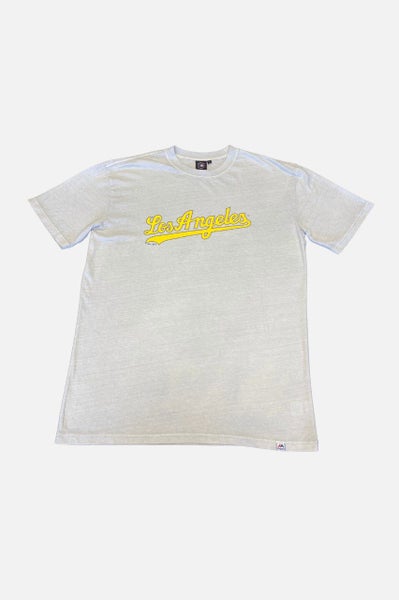 Majestic Los Angeles Tee in Pale Blue - LARGE Carousel 1