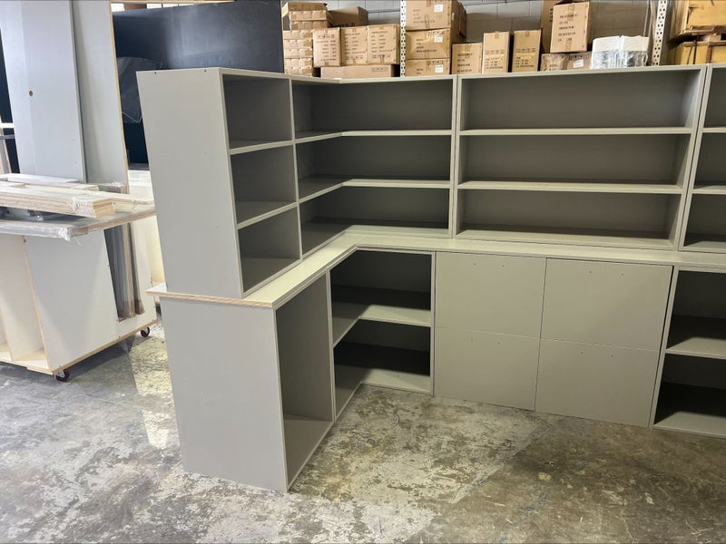 Ex-Demo Grey Pantry starter cabinets from robust Plywood! Fantastic Deal! Carousel 2