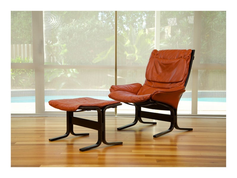 Ingmar Relling Siesta High Back Lounge Chair+Ottoman Norway Carousel 13