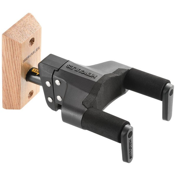 Hercules Wood Block Auto-Swivel Wall Guitar Hanger Holder w Neck Adjustment Carousel 1