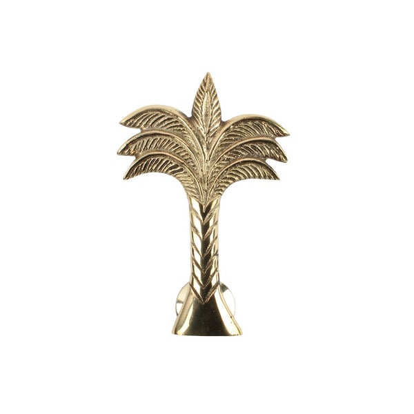 Maine & Crawford Belize 14x7cm Antique Brass Palm Tree Door Knocker For Drawer Carousel 1