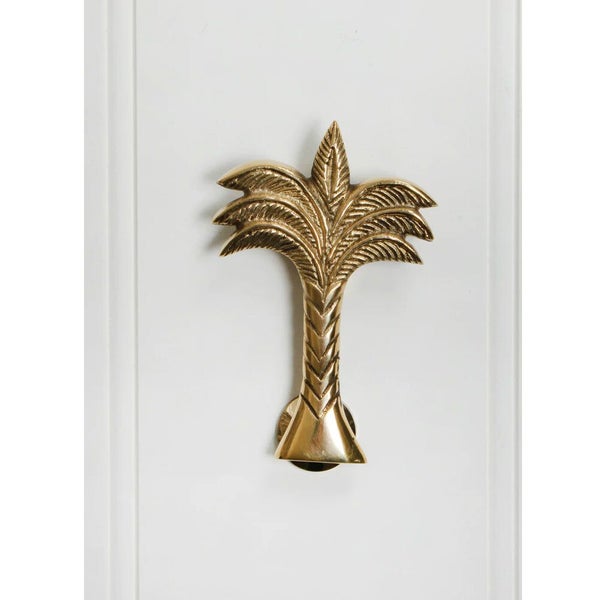 Maine & Crawford Belize 14x7cm Antique Brass Palm Tree Door Knocker For Drawer Carousel 5
