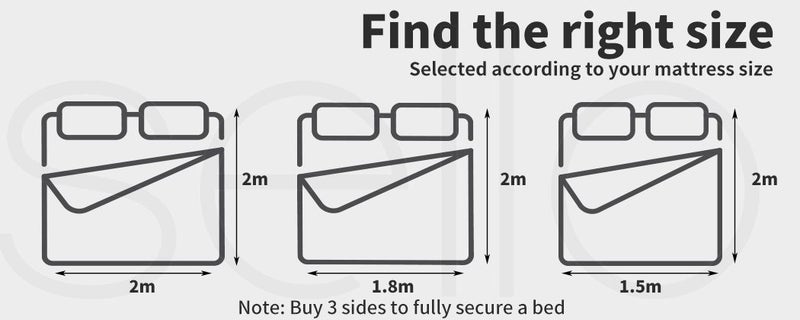 Bopeep Kids Baby Safety Bed Rail Guard Adjustable Folding Child Toddler L Grey Carousel 9