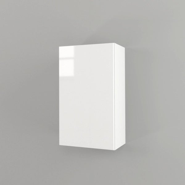 GENEVA SLAB GLOSS WHITE - Wall cabinet 400mm Carousel 1