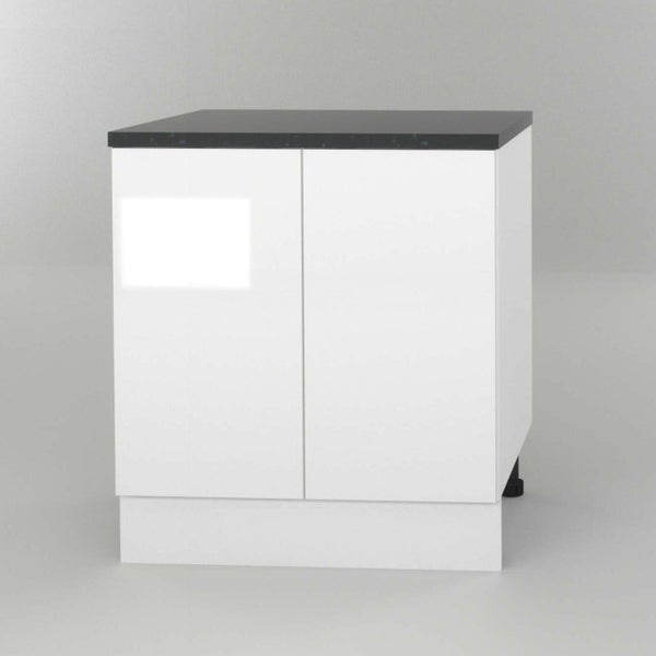 GENEVA SLAB GLOSS WHITE - Base cabinet 800mm Carousel 1