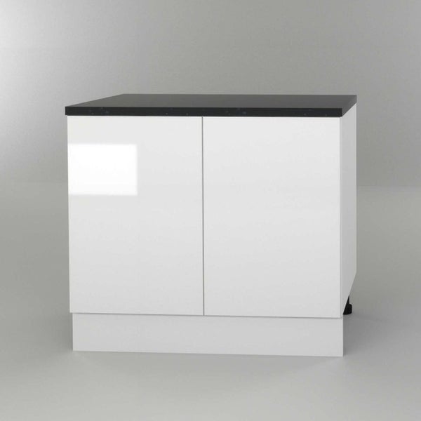 GENEVA SLAB GLOSS WHITE - Base cabinet 1000mm Carousel 1