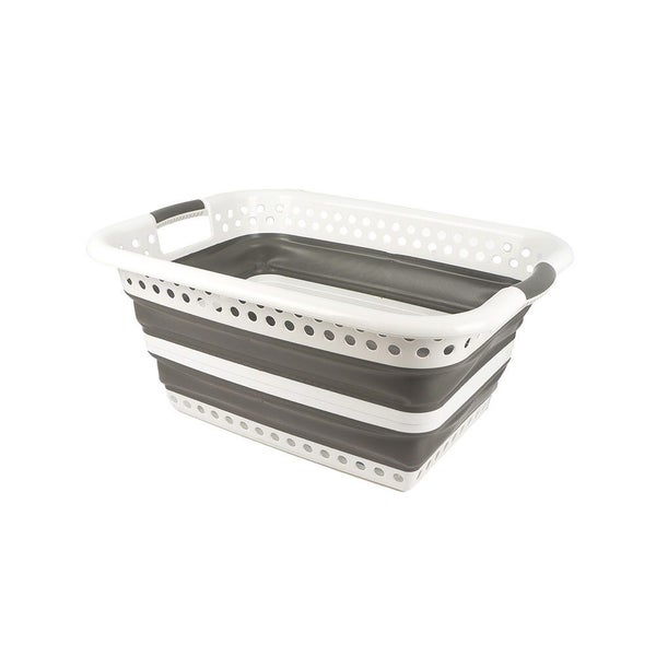 Kemasi Collapsible Portable Rectangular Laundry Washing Clothes Basket Carousel 1