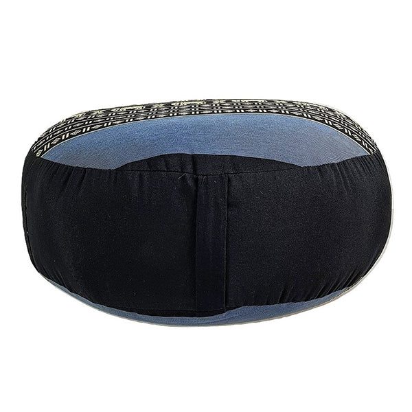40Cm Round Meditation Cushion Kapok Filled Blue Carousel 1