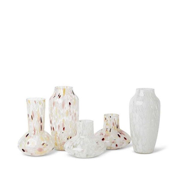 E Style 23cm Glass Bailey Plant Flower Vase Tabletop Display Home Decor WHT Carousel 2