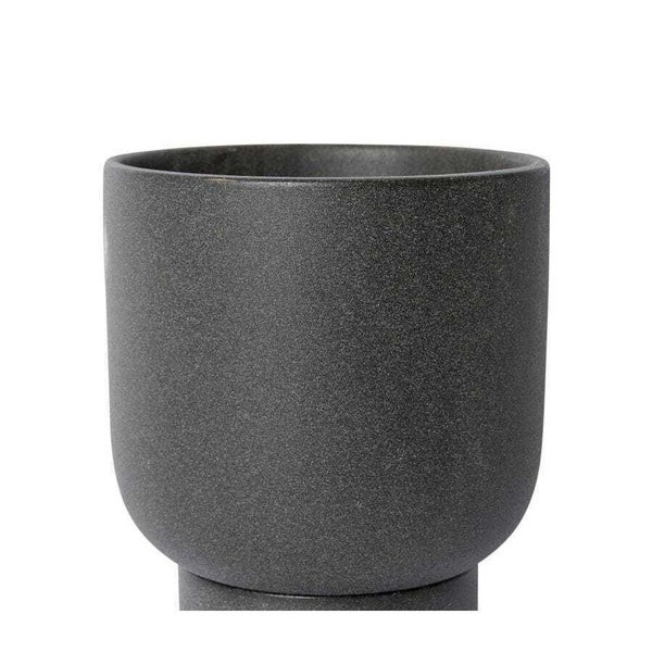 E Style Daylen 24cm Ceramic Plant Pot w Saucer Home Decor Planter Black Carousel 2
